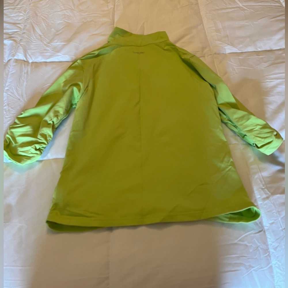 Calvin Klein/women’s zipper jacket, lime green,size M - Picture 3 of 6
